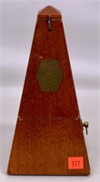 Seth Thomas metronome, mahogany, 4.5" base,