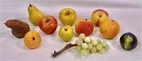 Marble fruit - apples, pears, orange and lemon,
