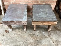 Handcrafted Metal Top Outdoor Tables