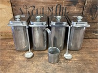 Milk Bar Syrup Canisters x 4 with Ladels #1