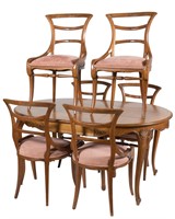 Danby Fruitwood Dining Table and Six Chairs