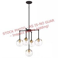DSI 5-light chandelier with clear glass shades