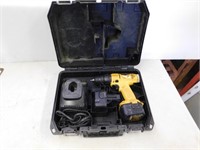 Dewalt drill, c/w 2 batteries & charger