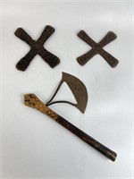 African X-Katanga Crosses and Hatchet