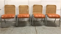 Retro wicker and chrome chairs
