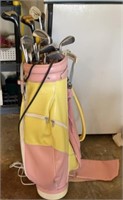 LADY HOGAN GOLF CLUBS WITH BAG & CART