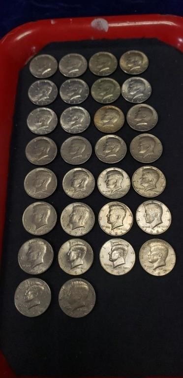 (30) Assorted Kennedy Half Dollar Coins