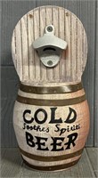 Beer Barrel Sign & Bottle Opener