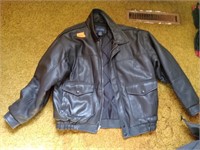 Large leather coat