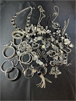 Silver and Black Tone Fashion Jewelry