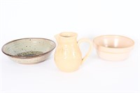 Vintage Pottery Bowls, Pitcher