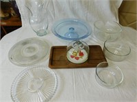 Cheese tray + Various glassware