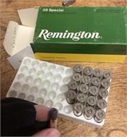 Half box of Remington 38 special ammo