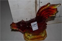 BLOWN GLASS ROOSTER