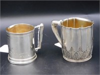 (2) Gorham silver mugs, 19th century to include a