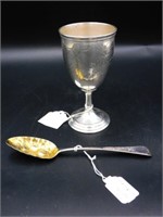 (2) silver items to include a Georgian berry
