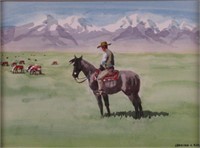 Leonard H Reedy 7.5x10.5 WC "The Cattle Range"