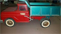 Vintage metal toy dump truck