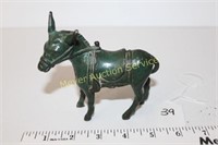 Cast Iron Donkey bank w/saddle