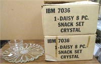 Vintage Crystal Daisey Snack Sets