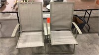 2 Folding  patio chairs