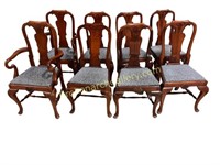 Set of 8 Reproduction Chippendale Chairs