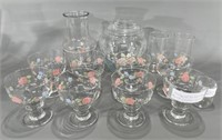 Pfaltzgraff Glassware -Dessert Cups, Carafe, etc