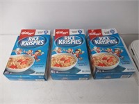 (3)"As Is" *Sealed* Kellogg's Rice Krispies