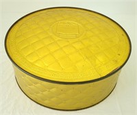 Mid-Century 10" Gold Pin Tucked Container