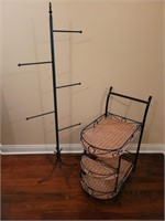 Cart and display rack for hanging towels,