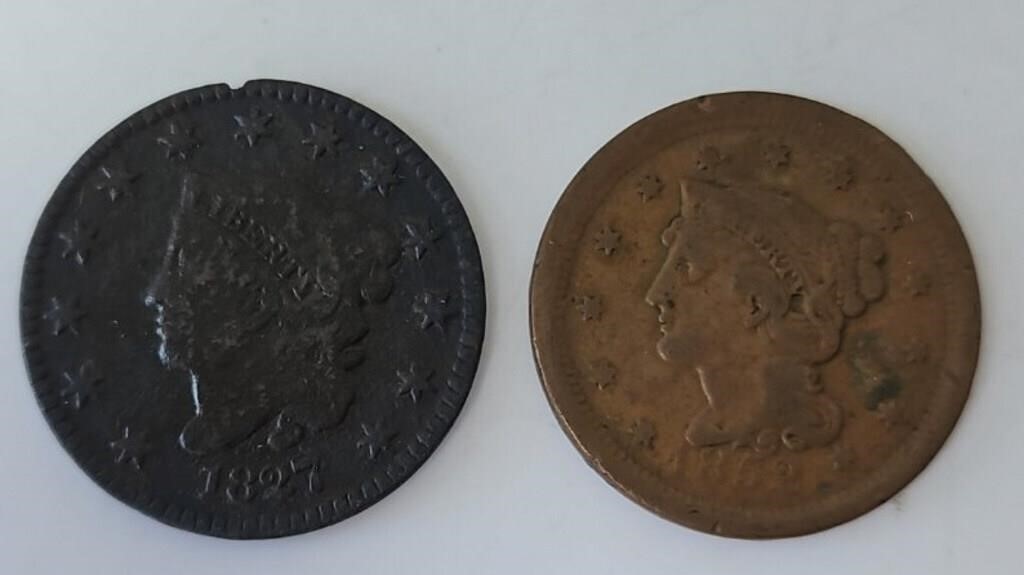 - 1827 & 1852 Large Cents