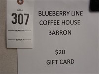 Blueberry Line Coffee House $20 Gift Card