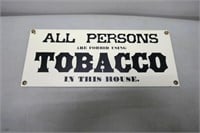 Porcelain Tobacco Sign 11"x5"