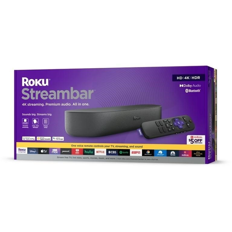 1 Roku Streambar | 4K/HD/HDR Streaming Media