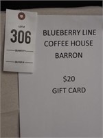 Blueberry Line Coffee House $20 Gift Card