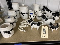 16 pcs Holstein Cow Canisters Pitcher Creamer +