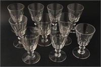 Set of Ten Victorian Wine Glasses,