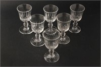 Set of Six Victorian Glass Liqueur Glass,