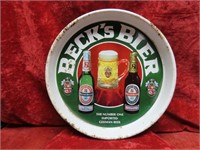 Beck's Beer tray sign.