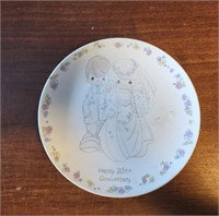 Precious Moments Happy 25th Anniversary Plate