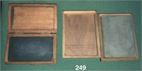 Pair smaller sharpening stones in wooden boxes