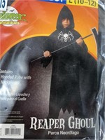 BOYS REAPER GHOUL COSTUME LARGE MISSING WEAPON