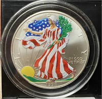 1998 American Silver Eagle, Painted (UNC)