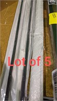 Lot of 5, Various Brands and models, Curtain rods