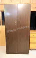 Laminate Large Two Door Metal Cabinet, No Key