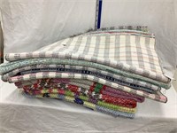 (10) Rag Rugs, Various Sizes, Some Stains & Loose