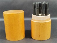 8 Piece Drive Pin Punch Set in Wooden Holder