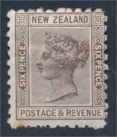 NEW ZEALAND #65 variety MINT AVE HR