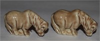 (2) Vtg Wade Whimsies Porcelain Shetland Pony