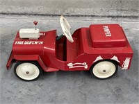 Strugto Pumper Fire Department No.26 Tin Toy -